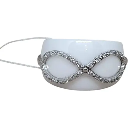 Серебряное кольцо Aurora с керамикой и фианитами. С1161Б 18