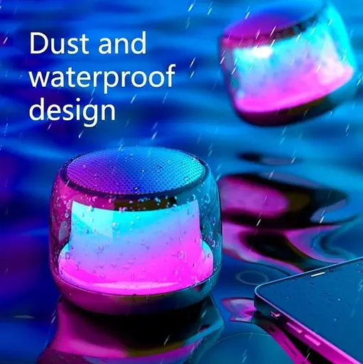 Раздвижной мини-динамик Bluetooth 5.0 Светодиодная лампа MP3 RGB Встроенный микрофон для громкой связи Слот для TF-карты - фото 4