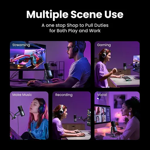 Мікрофон конденсаторний UGREEN CM769 USB потоковий з шумопоглинанням та підставкою Black - фото 7