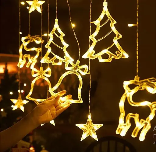 Гирлянда светодиодная штора LED Technology Рождественская 138 led 2.5 м ширина Warm White - фото 3