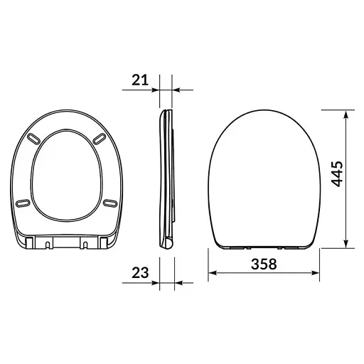 Сидение для унитаза Cersanit Cersania K98-0282 Soft Close из дюропласта антибактериальное - фото 4