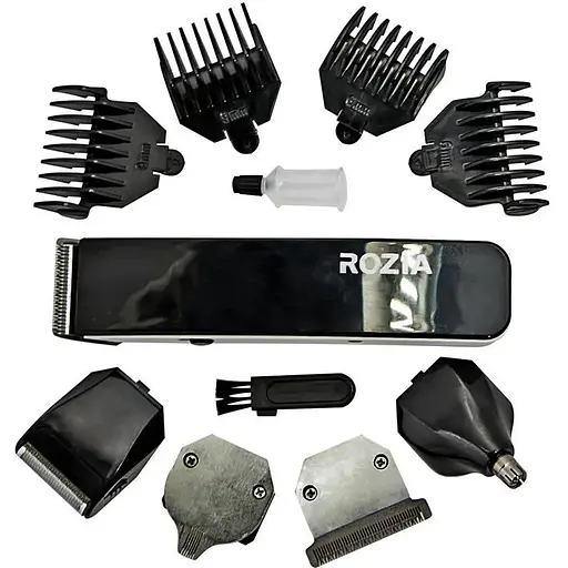Універсальний чоловічий тример для бороди, вусів, носа і тіла Rozia HQ 5300 5 в 1 машинка для стрижки - фото 1
