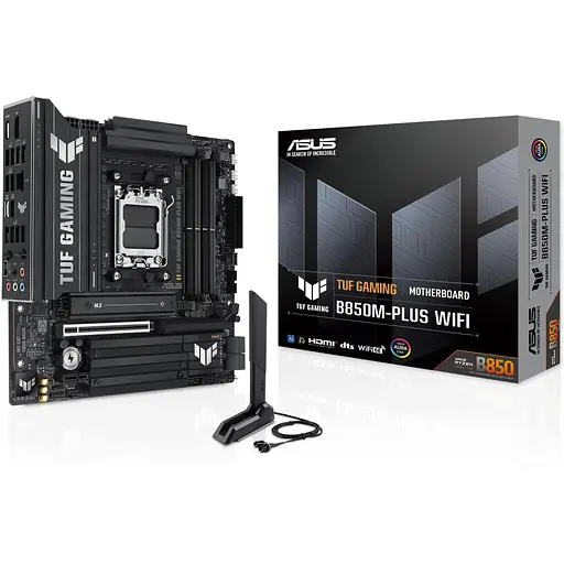 Материнська плата Asus TUF Gaming B850M-PLUS WIFI sAM5 B850 4xDDR5 M.2 HDMI DP Wi-Fi BT mATX - фото 9