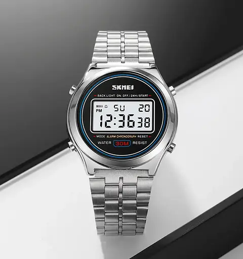 Чоловічий наручний годинник Skmei 2146 вінтаж Сріблястий - фото 5