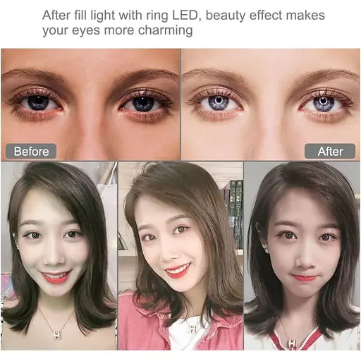 Кольцевая USB LED лампа Puluz PKT3039 10.2"+ настільне креплення 140 см - фото 8