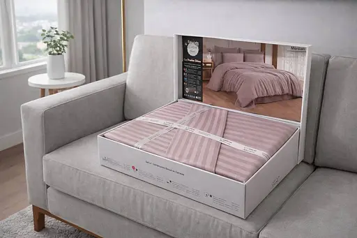 Комплект постельного белья евро 200х220 сатин фиолетовый TC303376202 - фото 2