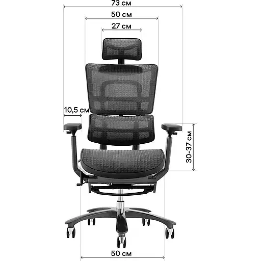 Офісне крісло GT Racer X-815L (W-85), чорно-синє (X-815L Black/Blue (W-85)) - фото 7