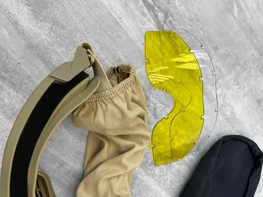 Тактические защитные очки маска 28-0 с 3 сменными линзами (Койот) - фото 2