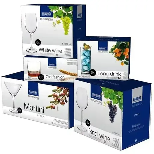 Набор бокалов для мартини Banquet Degustation 280 мл 6 шт. - фото 2