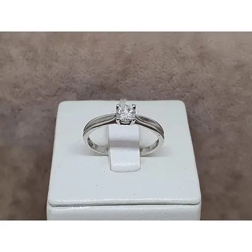 Срібне кільце Агні АРТ з фіанітом. 1235/1Р-CZ 18 - фото 3