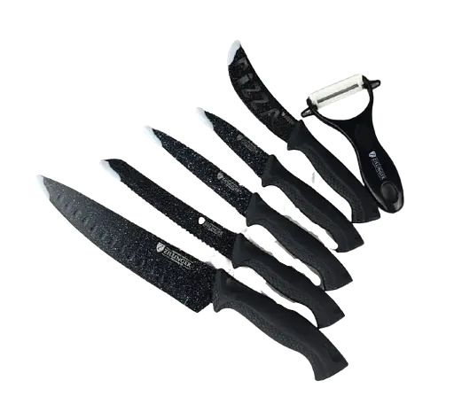 Универсальный набор ножей для кухни Zillinger ZL-902 кухонные ножи с мраморным покрытием - фото 1