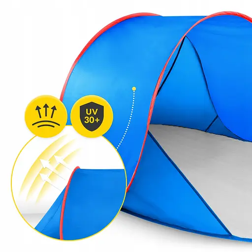 Намет пляжний 4FIZJO Pop-Up 195 x 120 см саморозкладний Blue/Red (P-5905973405164) - фото 8