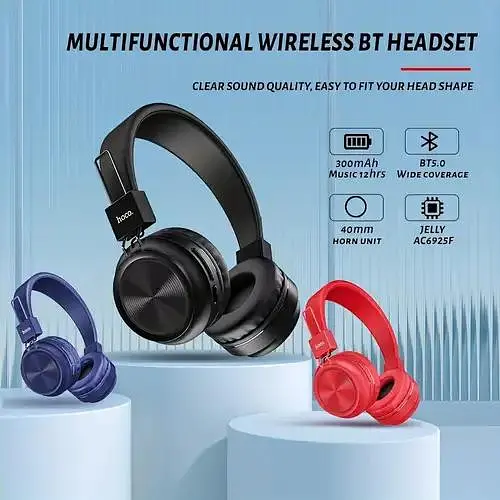 Блютуз Стерео Гарнітура Hoco W41 Чорний - фото 3