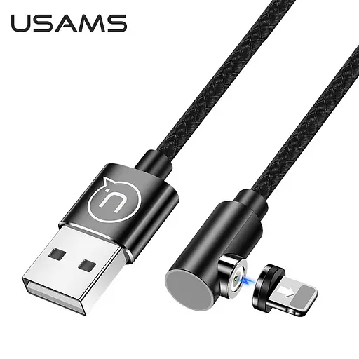 Кабель Usams Магнитный Lightning Right-angle Magnetic Charging Cable U54 US-SJ444 1 м 2A - фото 3