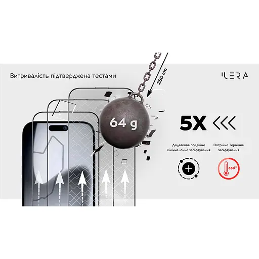 Защитное стекло iLera Fantom Glass для Apple iPhone Air (ILFant17Air) [144386] - фото 3