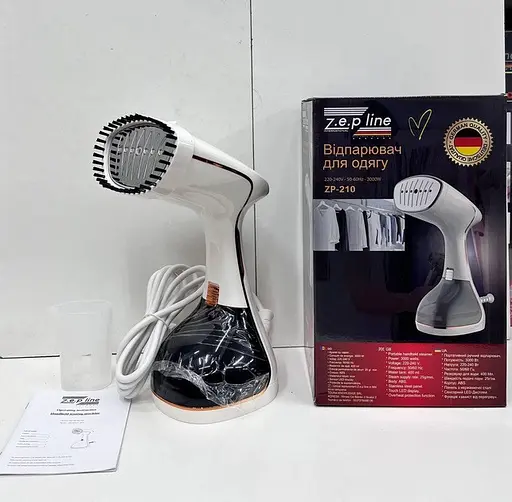 Ручной отпариватель Zepline ZP-210 паровой утюг для одежды 3000Вт 0.4л Сенсорное управление Белый - фото 5