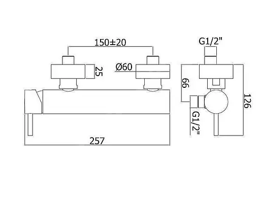 Змішувач для душа Paffoni Light LIG 168 NO, Чорний матовий - фото 2