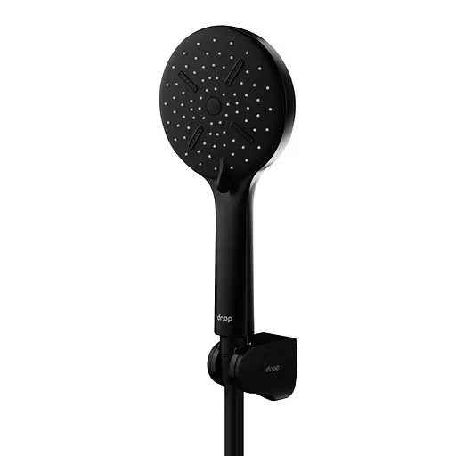 Душевой набор Drop MULTI120-3BL+SET (лейка для душа + шланг + крепление), черный