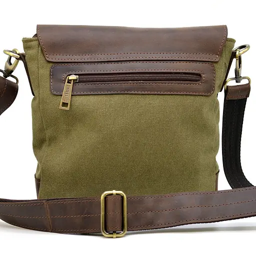 Кожаная мужская сумка через плечо TARWA 25х26х8.5 см sum0025836 - фото 3