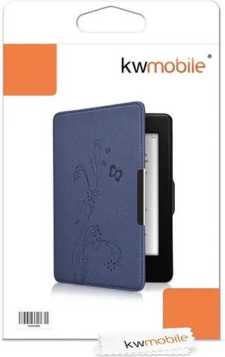 Електронна книга kwmobile, призначена для Amazon Kindle Paper білі мотики - Відкидний футляр для електронної книги з магнітним крі - фото 4