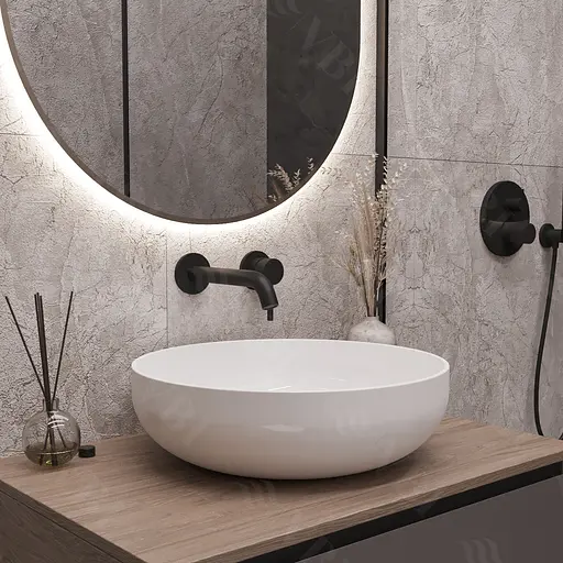 Умивальник VBI Bari white накладний VBI-011600, Білий - фото 3