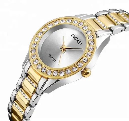 Женские классические часы Skmei 1262 (Золотистые) - фото 2