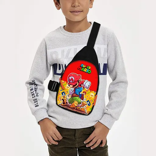 Сумка через плече дитяча Супер Маріо 29х17 см сумка слінг для хлопчика (02167)