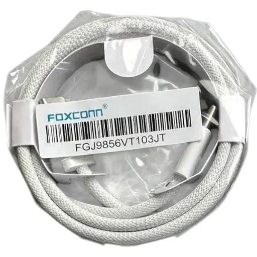 Кабель Apple Foxconn Type-C to Type-C 1 м c0py без упаковки Білий