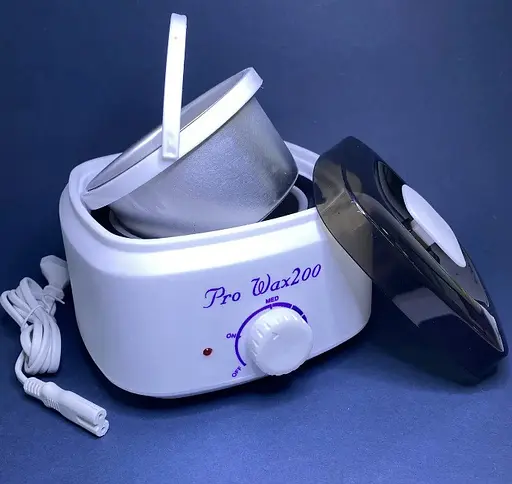 Воскоплав банковий Pro Wax 200 для депіляції нагрівач для воску з терморегулятором Біло Синій - фото 3