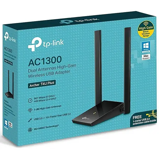Мережева карта Wi-Fi TP-Link Archer T4U plus (ARCHER-T4U-PLUS) - фото 8