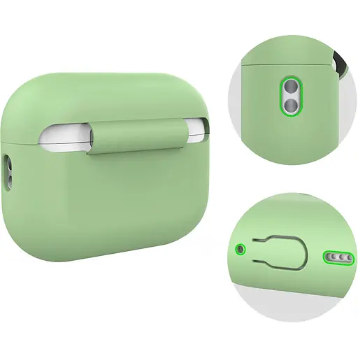 Чехол AhaStyle Colorful Silicone Case для AirPods Pro 2 Avocado Green (CP-187-2-C-AG) [133832] - фото 3