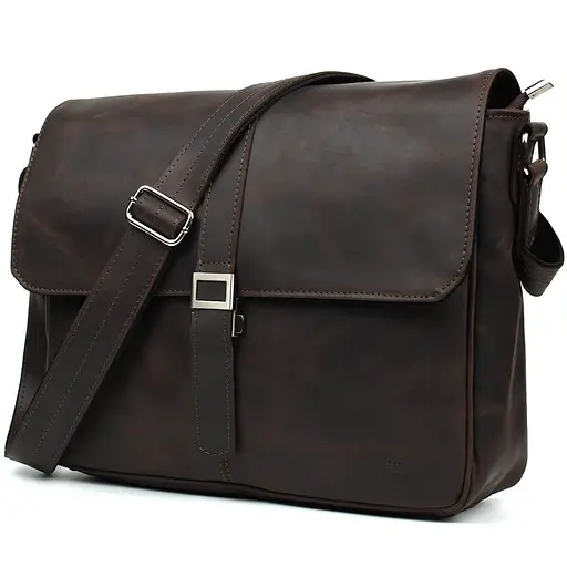 Шкіряна чоловіча сумка через плече TARWA 36,5х30х11 см nsa0001254 - фото 1