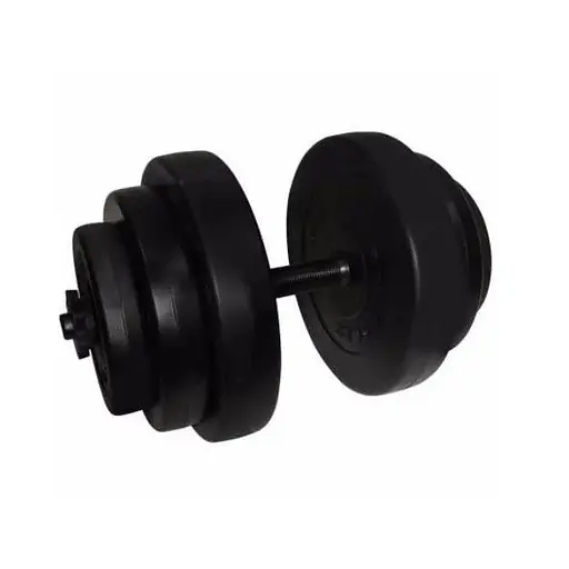 Гантель складальна композитна в пластиковій оболонці Rock pro 18,5 кг NE-PL-G-018