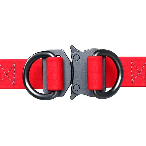 Шлея для собак Waudog Waterproof водостійка з QR паспортом, металічна пряжка-фастекс, червоний - фото 2