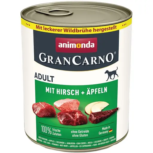 Корм влажный для собак Animonda GranCarno Adult Deer with Apple с олениной и яблоком 800 г - фото 1