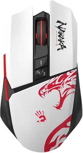 Мышь беспроводная A4Tech Bloody R36 Ultra Naraka RGB White