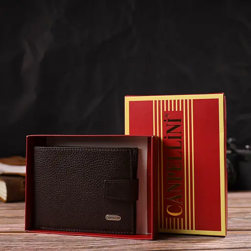 Мужской кожаный кошелек Canpellini 12.2х9.5х2 см acs0025583 - фото 8