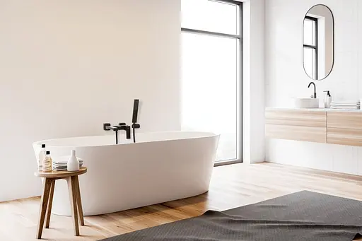 Смеситель для ванны и душа Rea Fenix черный настенный REA-B3310 Черный - фото 7