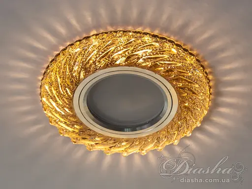 Скляний, вражаючий, точковий світильник з вбудованим світлодіодним пі. - фото 3