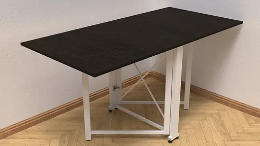 Стіл-книга трансформер Оріон 2 Ferrum-decor 750x1520x730 Білий метал ДСП Венге Магія 16 мм (FRD-105427) - фото 5