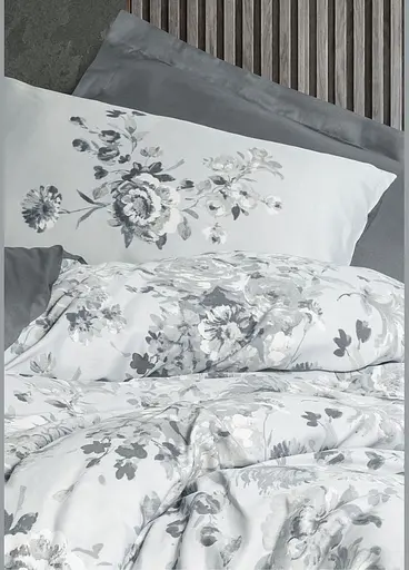 Комплект постельного белья евро 200х220 см. Moale - Grey сатин TC303375935 - фото 2