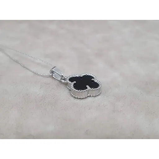 Золотая подвеска Платон Клевер с агатом. 3П126/67Б - фото 2