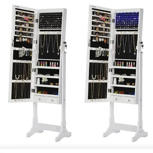 Підлогове дзеркало-шафа Leobert Insignia з підсвіткою білий - фото 5