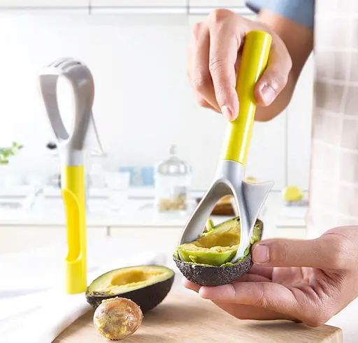 Нож для удаления сердцевины яблока авокадо фруктов пластиковый многофункциональный 5 в 1, Qsheng 84836 - фото 5