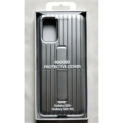 Чехол оригинальный Samsung для Galaxy S20 Plus Official Protective Rugged Standing Cover EF-RG985CSEGRU Silver - фото 2