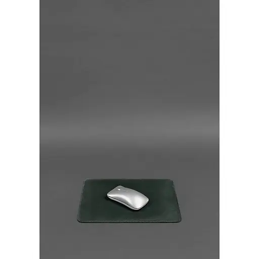 Килимок для мишки  BlankNote Crazy Horse з натуральної шкіри 1.0 зелений - фото 4