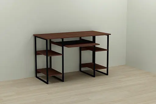 Компьютерный стол Ferrum-decor Тим 75x140x70 черный ДСП Венге 16мм (FRD-106117)