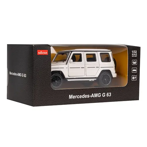 Машинка RASTAR Mercedes AMG G 63 1:32 белый 64110 - фото 6