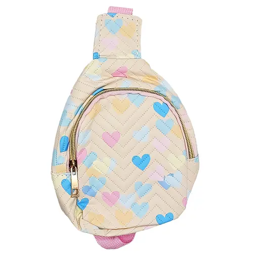 Дитяча сумочка "Сердечки" Bambi FG230705009(Beige) застібка-блискавка, 1 відділення - фото 1