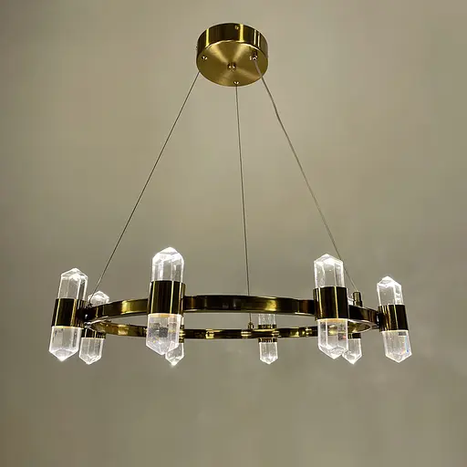 Элегантная люстра с хрустальными элементами Ø 60 см Ст. MJ 237-600 AB | Line F - фото 2